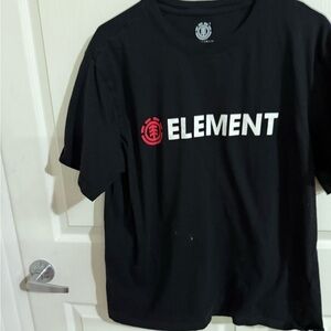 : Element Skateboards Black Logo Graphic T-Shirt XL Organic